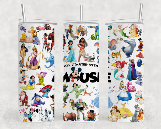 It All Started With A Mouse Sublimation Tumbler Wrap