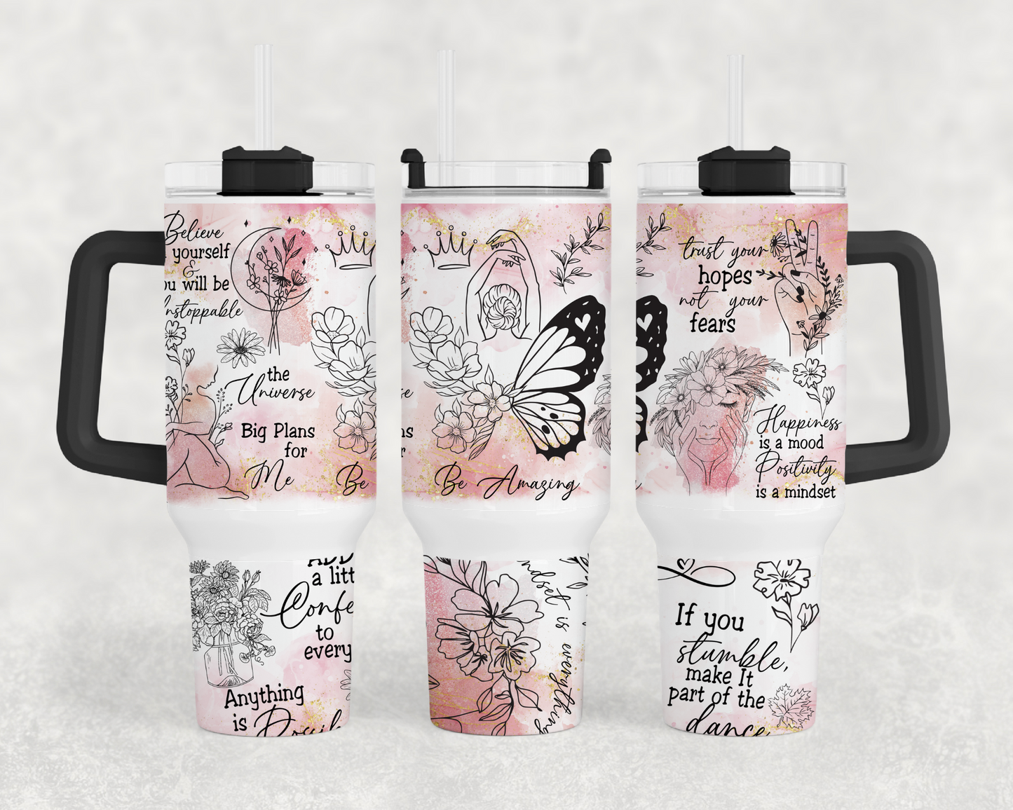 Positive Affirmations 40oz Tumbler Wrap