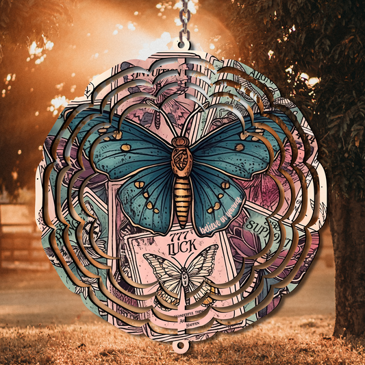 Tarot Cards Butterfly Wind Spinner