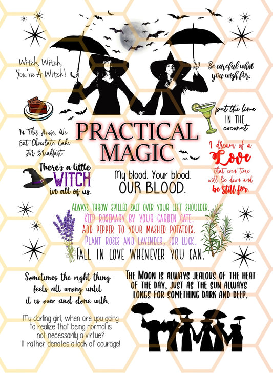 Practical Magic Things Sublimation Sheet