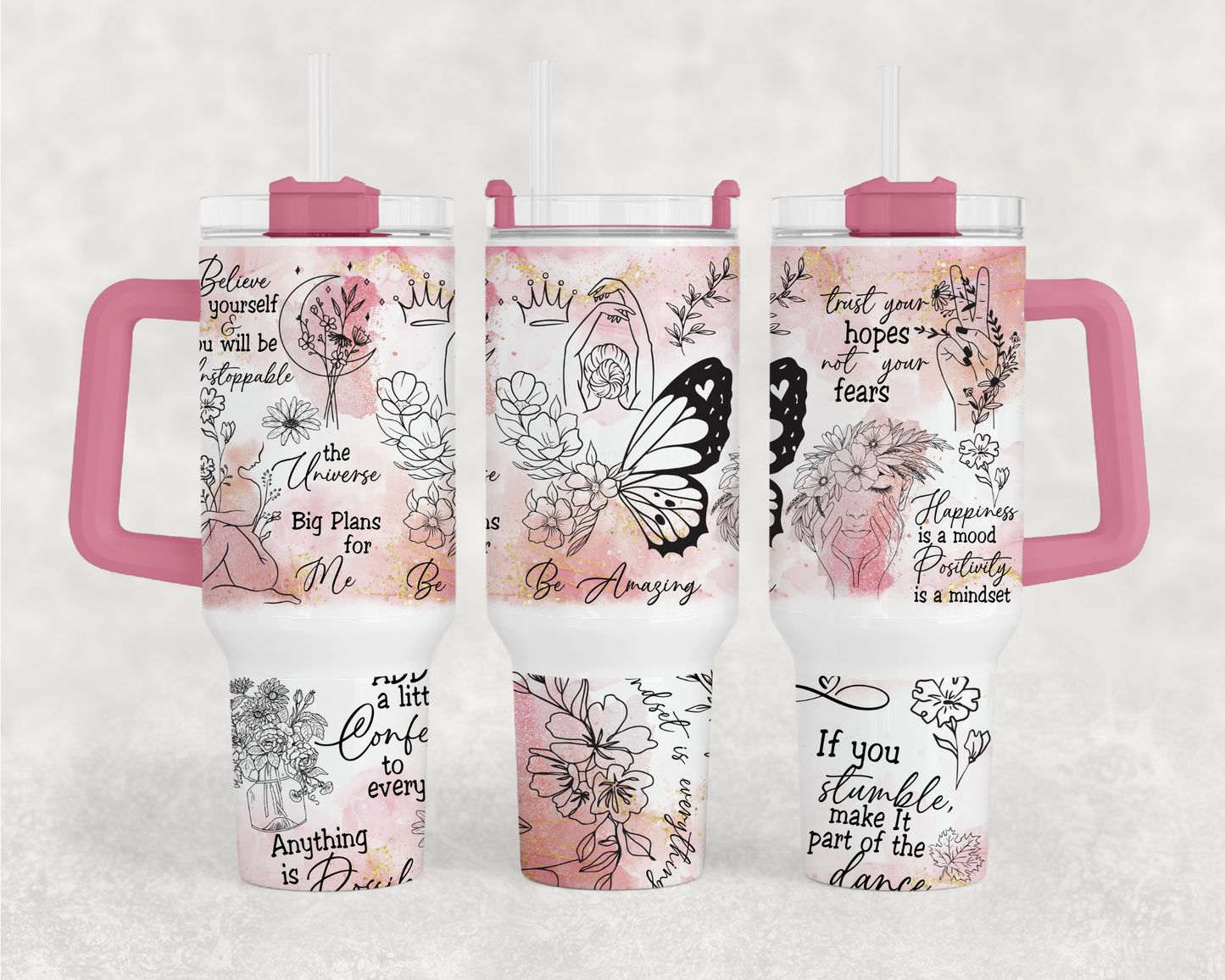 Positive Affirmations 40oz Tumbler Wrap