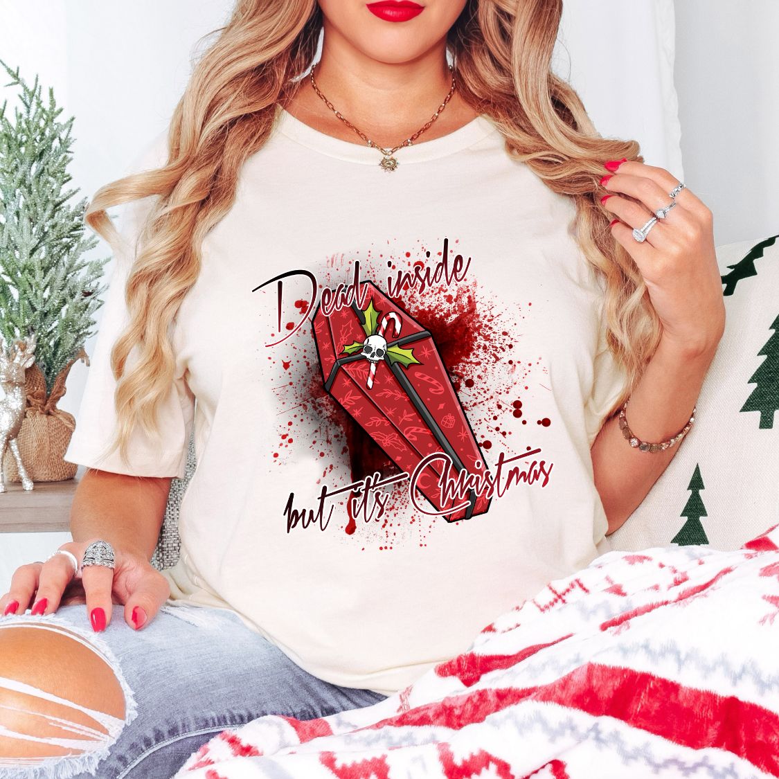 Dead Inside But It’s Christmas Sublimation Print