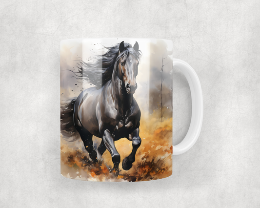 Black Horse Mug Wrap