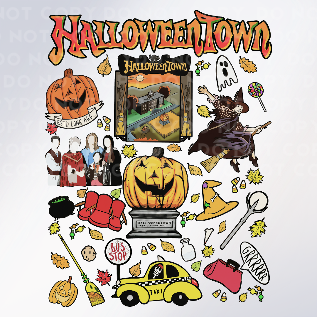 All Things Halloween Town Sublimation Print