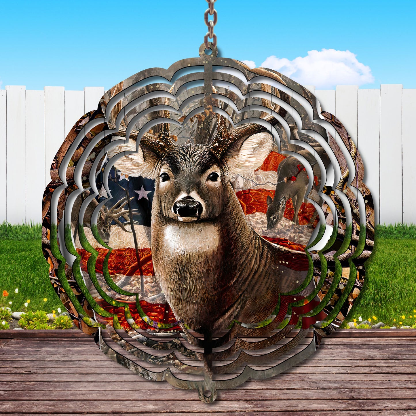 Deer Wind Spinner Sublimation Print