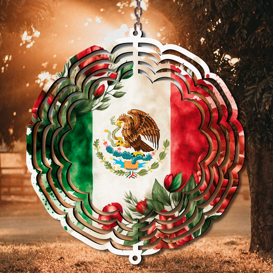 Mexican Flag Wind Spinner