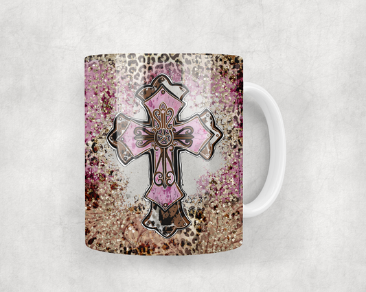 Pink Cross Mug Wrap