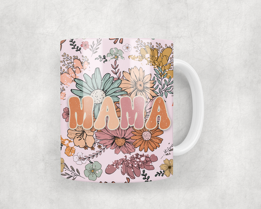 Boho Floral Mama Mug Wrap