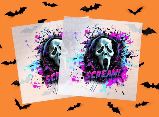 Neon Ghost Face Sublimation Print