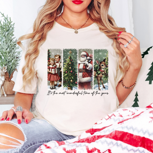 Vintage Christmas - It’s The Most Wonderful Time Of The Year Sublimation Print