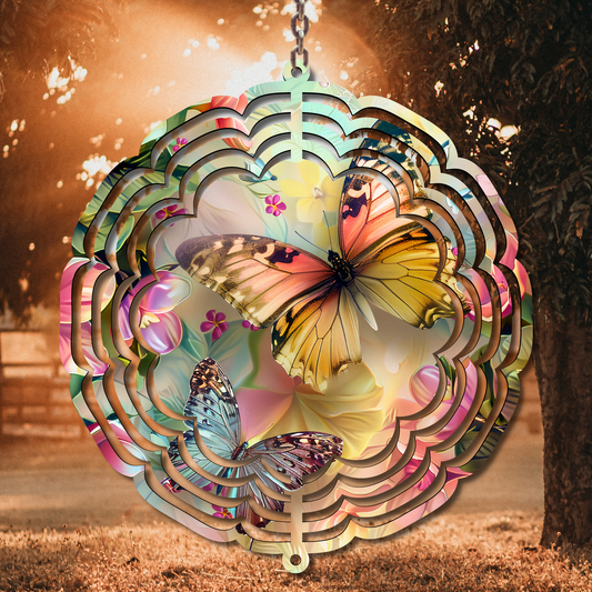 Colorful Butterfly Wind Spinner Sublimation Print