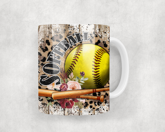 Softball Mug Wrap