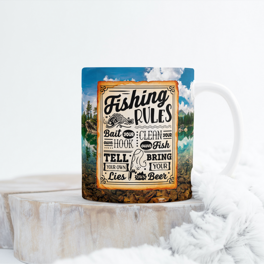 Fishing Rules Mug Wrap