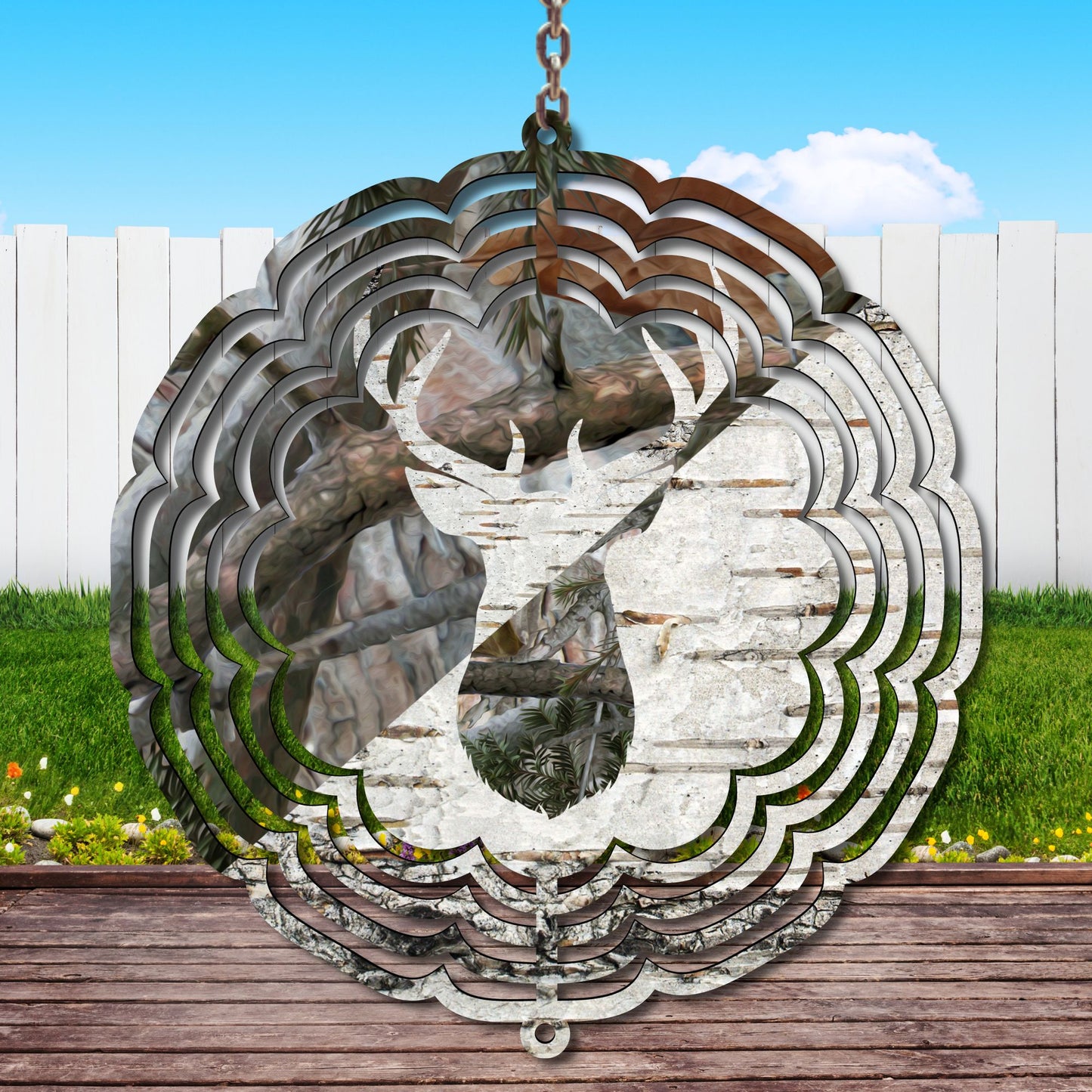 Birchwood Deer Wind Spinner Sublimation Print