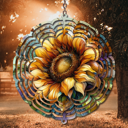 Sunflower Wind Spinner Sublimation Print