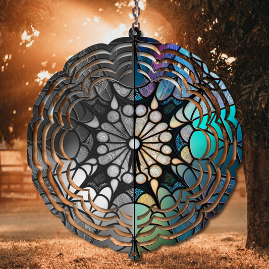 Gothic Stained Glass Wind Spinner Sublimation Print