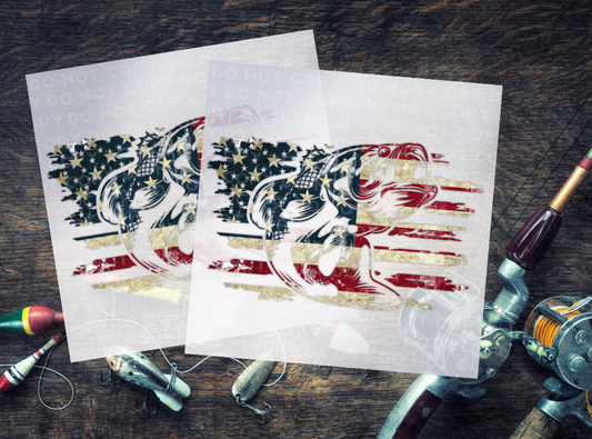 American Flag Bass Sublimation Print