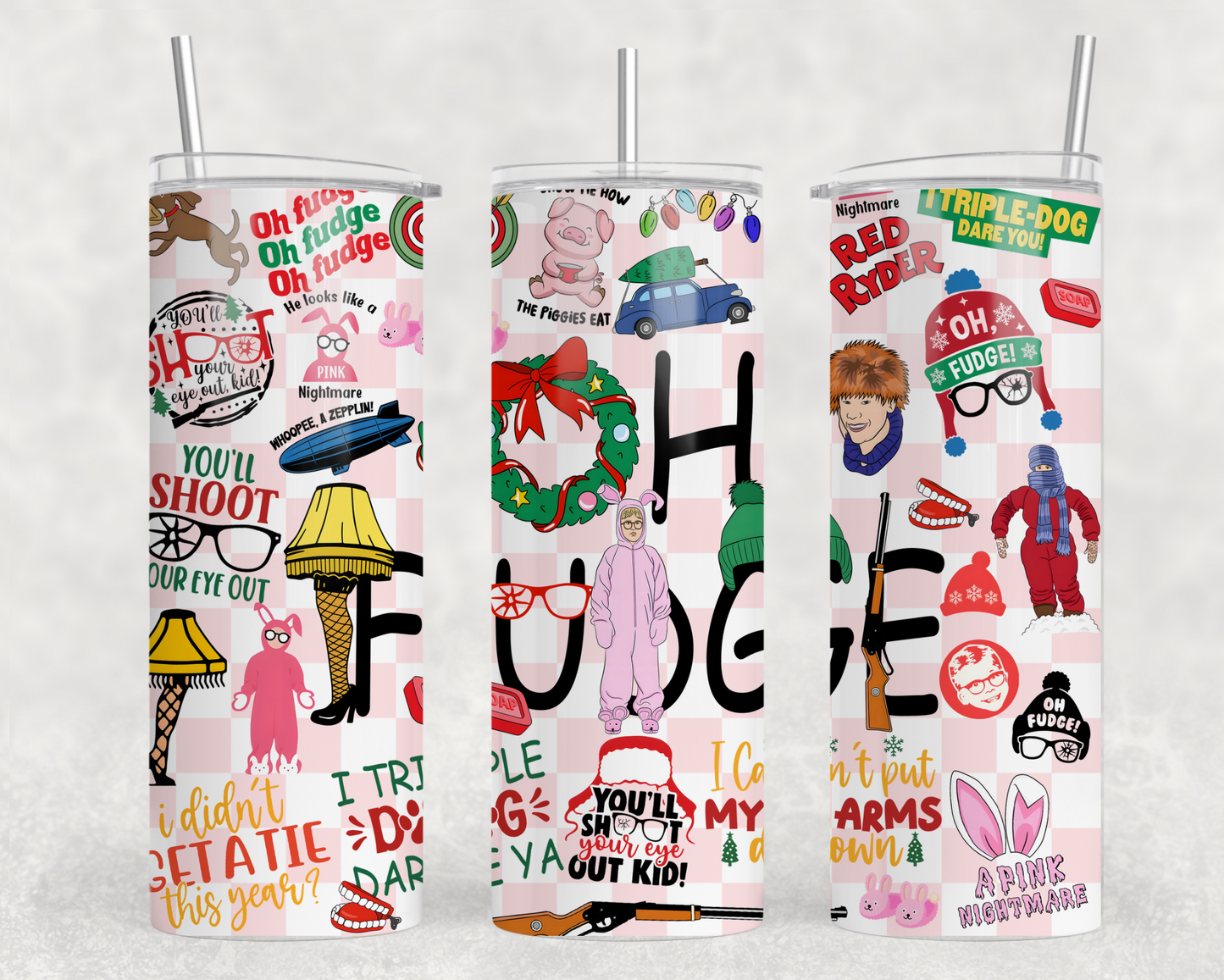 Oh Fudge Christmas Sublimation Tumbler Wrap