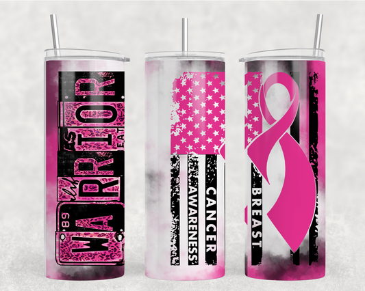 Breast Cancer Warrior Tumbler Wrap