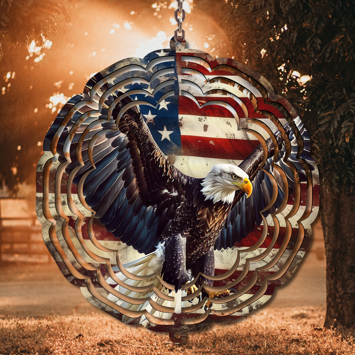 American Eagle Wind Spinner Sublimation Print