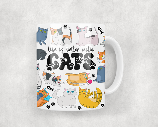 Life Is Better With Cats Mug Wrap