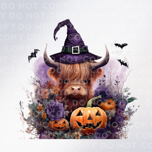 Halloween Heifer Sublimation Print