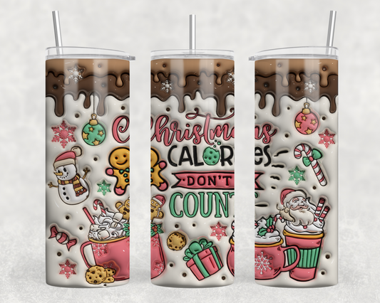 Christmas Calories Don’t Count 3D Tumbler Wrap