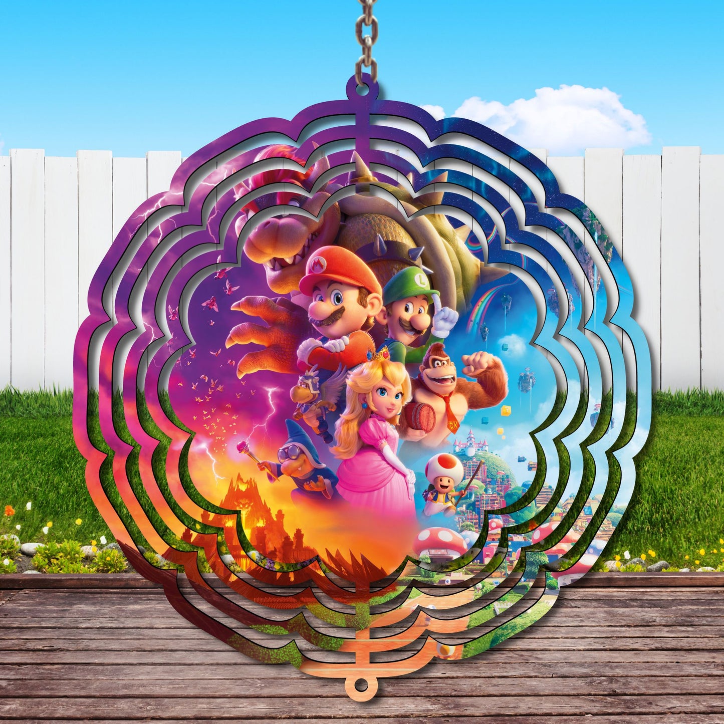 Mario Bros Wind Spinner Sublimation Print