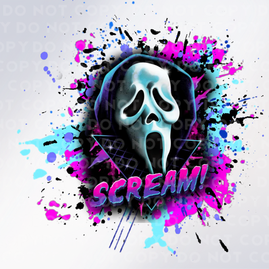 Neon Ghost Face Sublimation Print