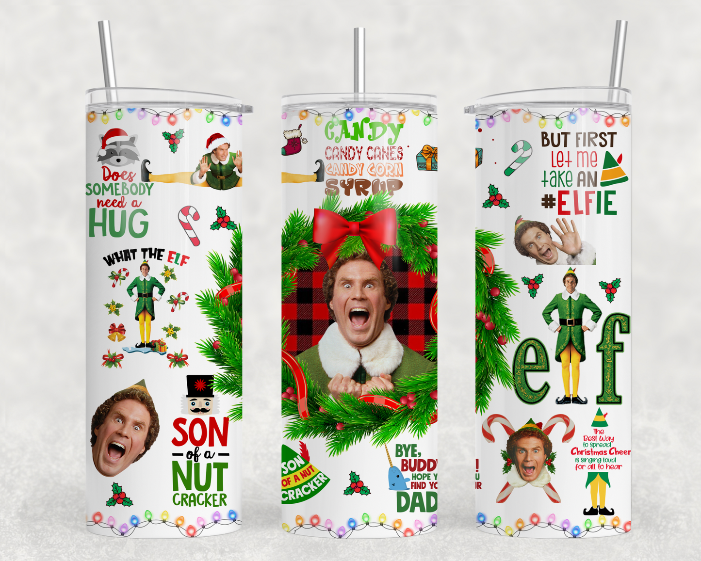 Elf Christmas Sublimation Tumbler Wrap