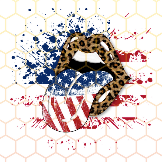 TS - Patriotic Leopard Tongue