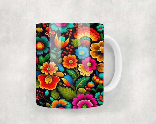 Mexican Floral Mug Wrap