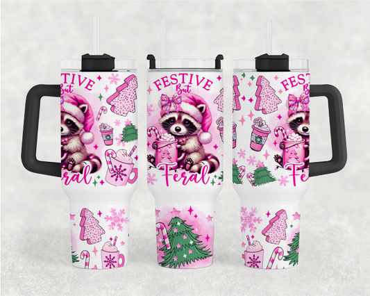 Festive But Feral 40oz Tumbler Wrap