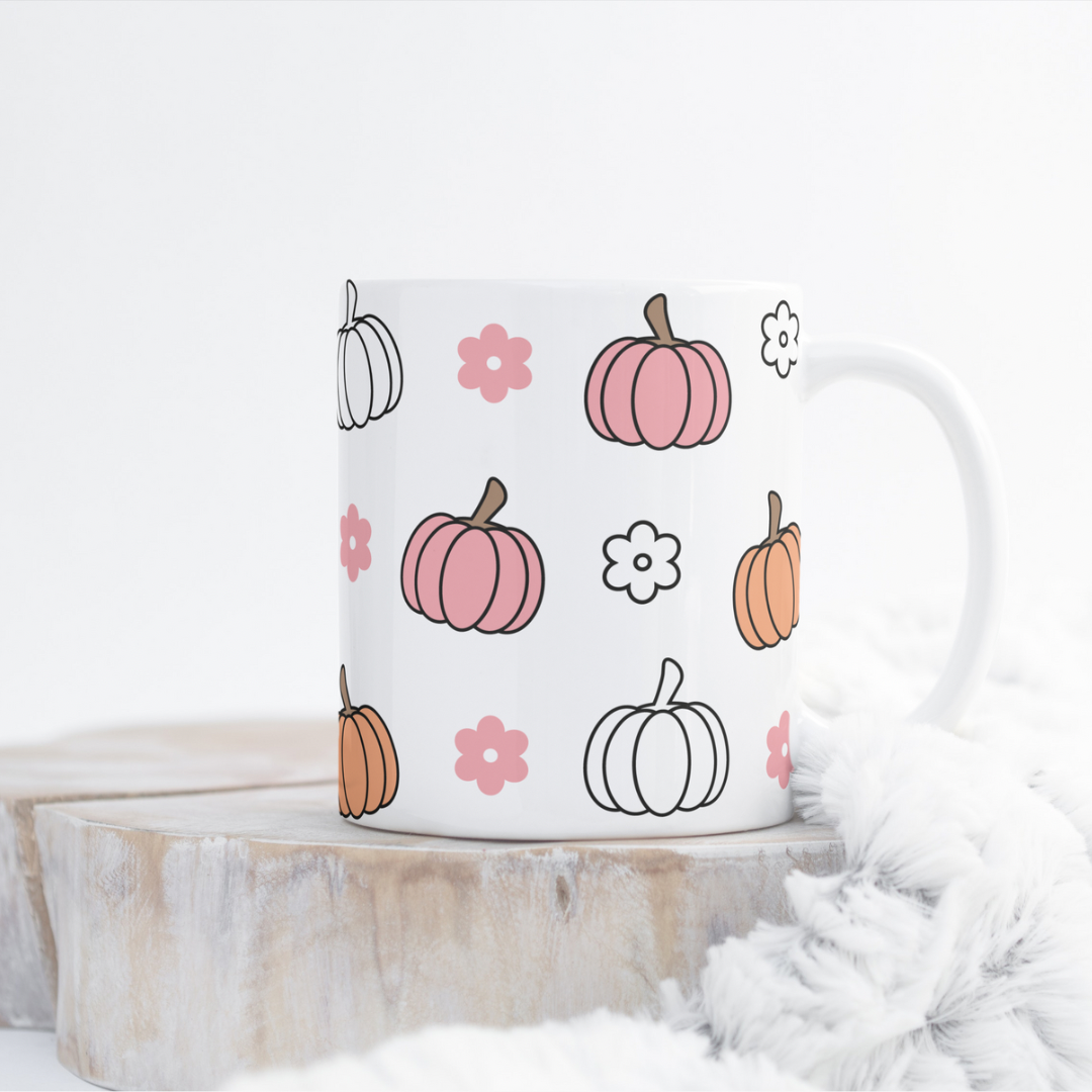 Pink Pumpkins Mug Wrap