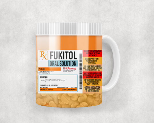 Fukitol Rx CBD Pharmacy Mug Wrap