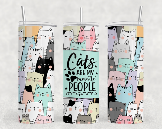 Cats Are My Favorite People Tumbler Wrap