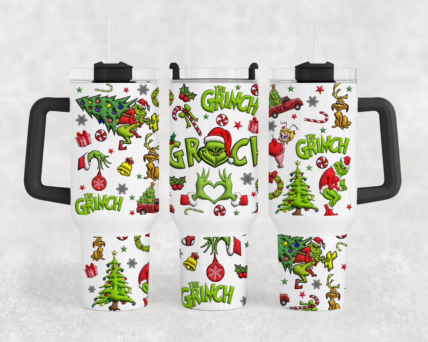 Grinch 3D 40oz Tumbler Wrap