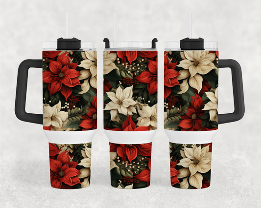 Poinsettias 40oz Tumbler Wrap