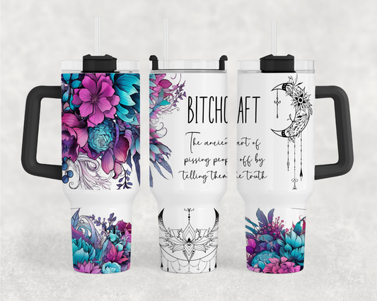 Floral Moon BishCraft 40oz Tumbler Wrap