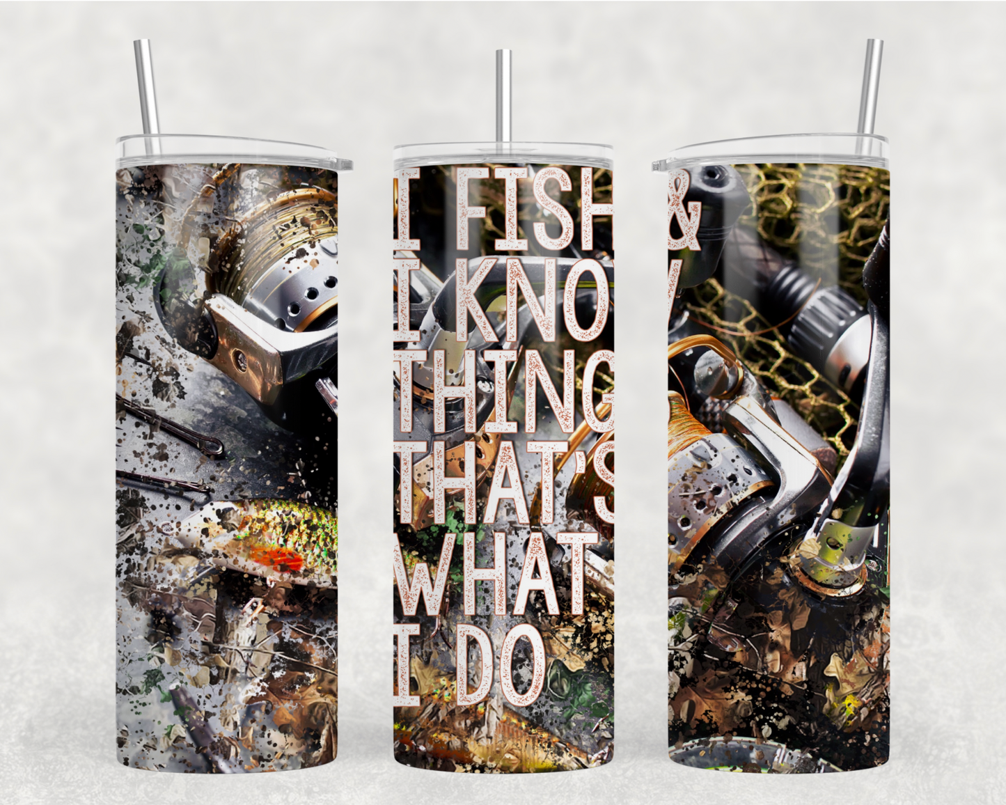 Digital Download -  I Fish And I Know Things  20oz Tumbler Wrap