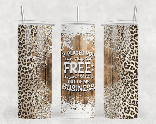 Stay For Free Tumbler Wrap
