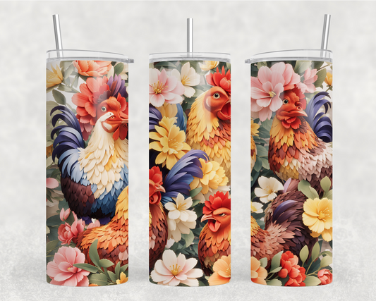 Colorful Chickens Tumbler Wrap