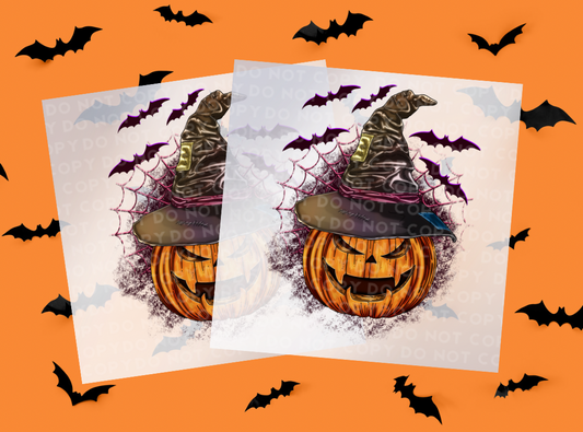 Pumpkin Witch Sublimation Print