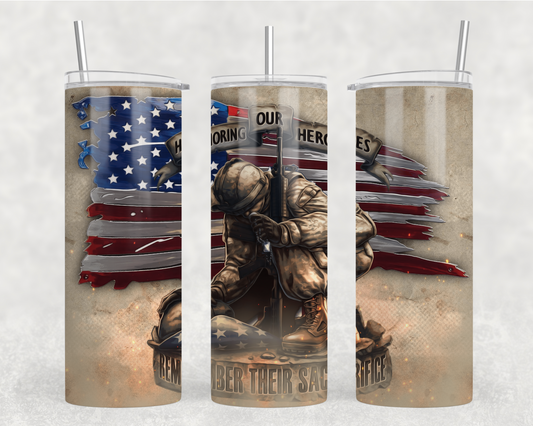 TW - Honoring our heroes Tumbler Wrap