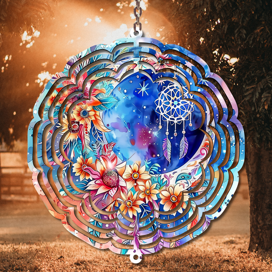 Dream Catcher Moon Wind Spinner Sublimation Print