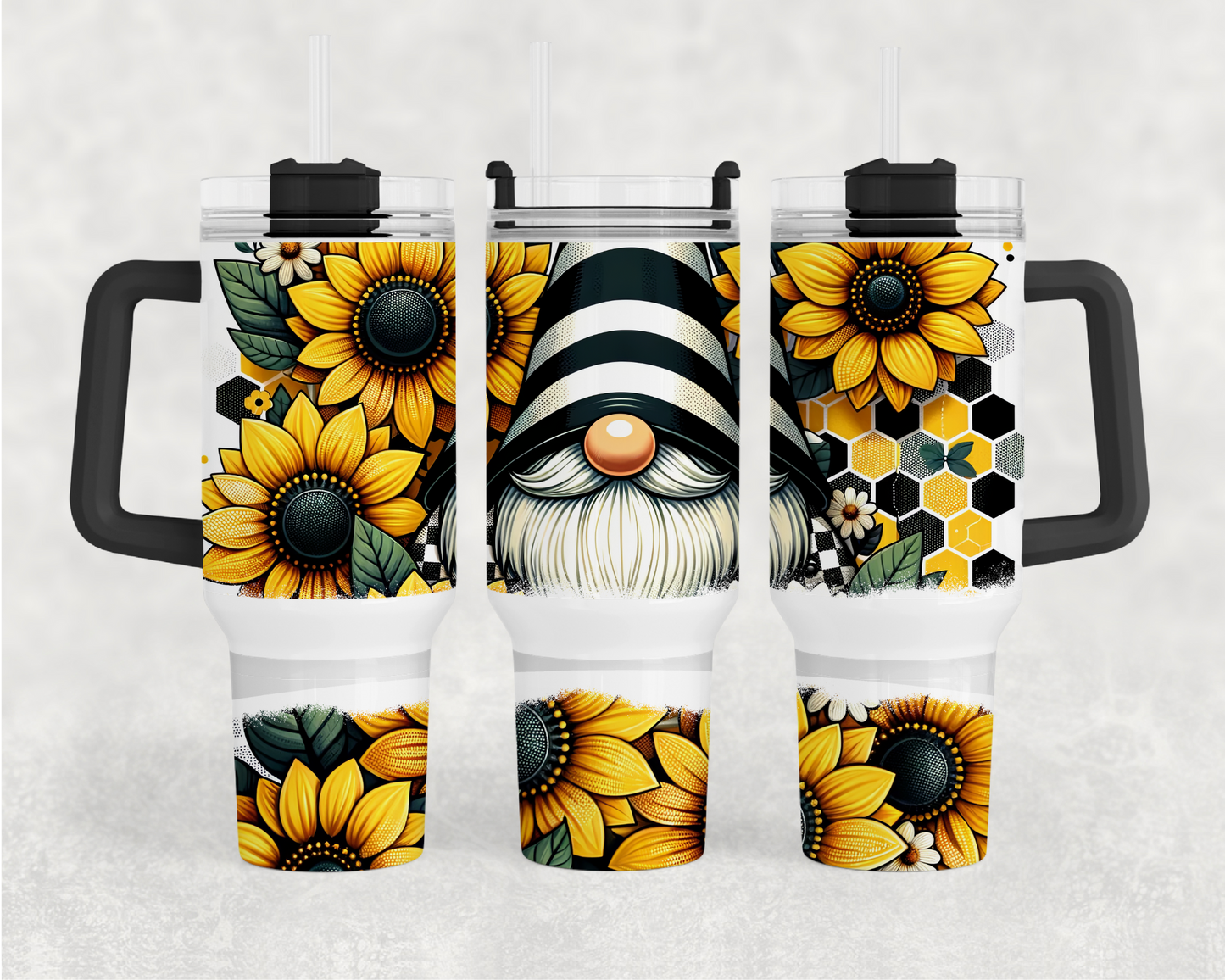 Sunflower Gnome 40oz Tumbler Wrap