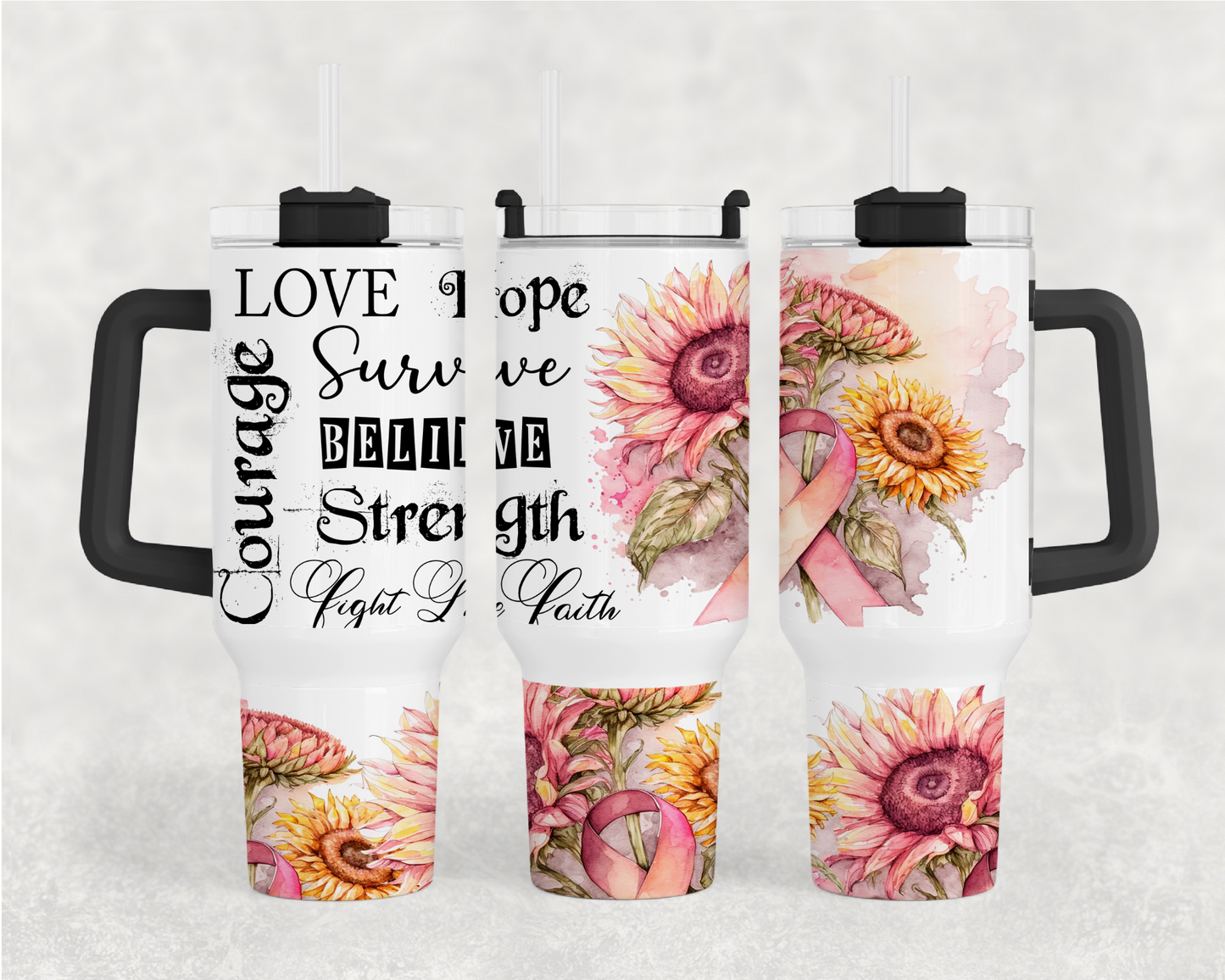 Breast Cancer 40oz Tumbler Wrap