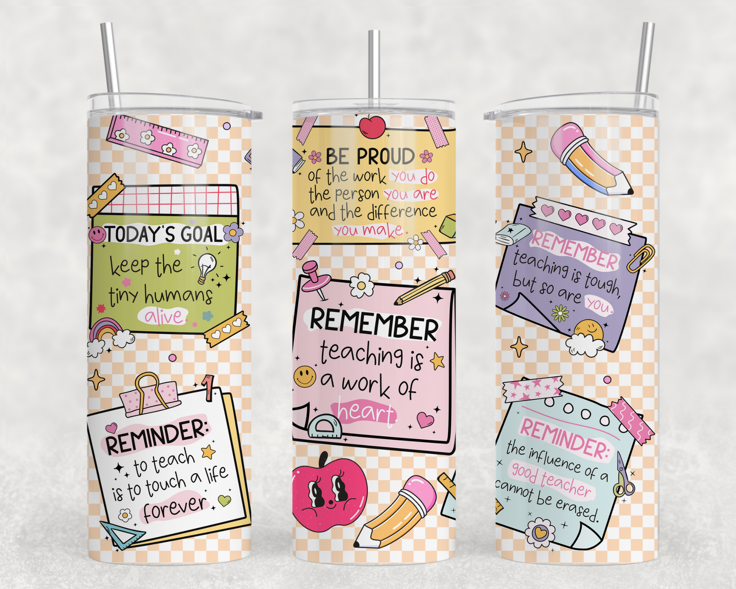 Teacher Reminders Sublimation Tumbler Wrap