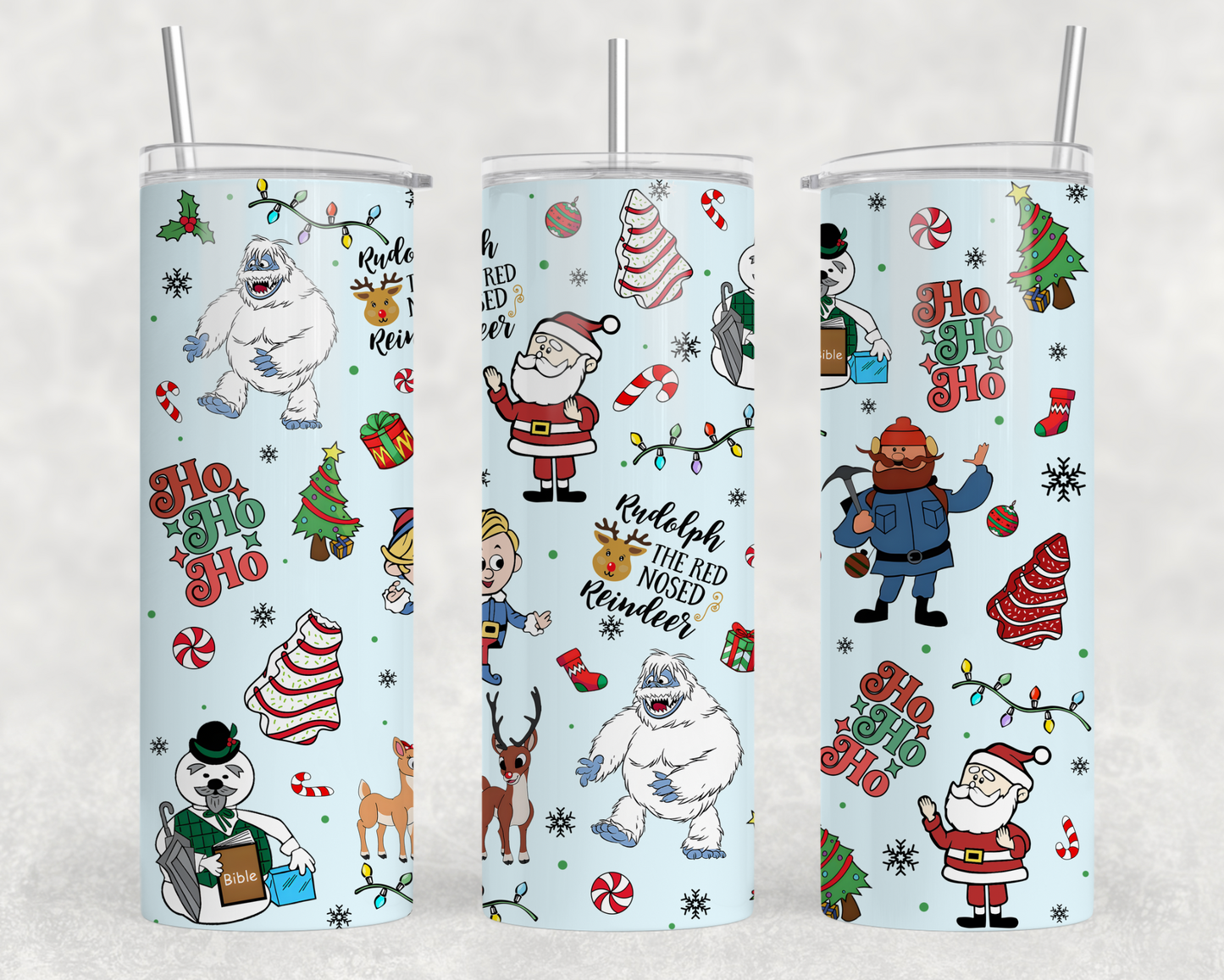 Retro Christmas Sublimation Tumbler Wrap