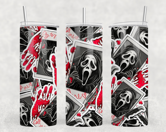 Ghost Face Cards Tumbler Wrap